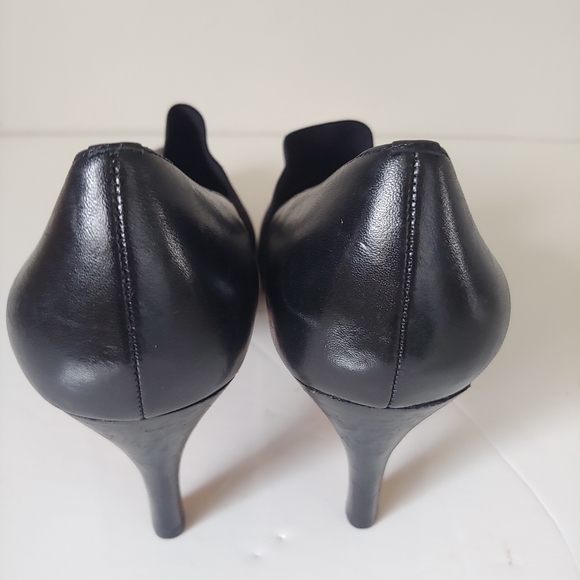 Arturo Chiang Black Leather Heels Size 8.5 - Picture 7 of 8